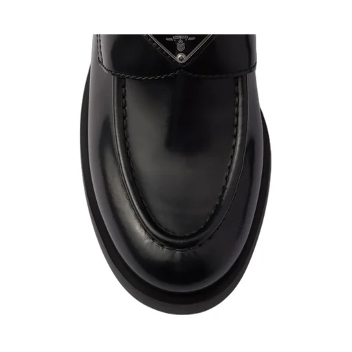 Brushed Leather Loafers