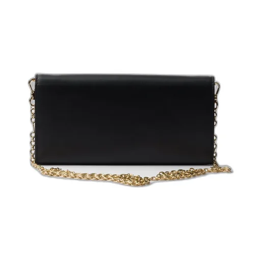 Leather Wallet With Chain Shoulder Strap