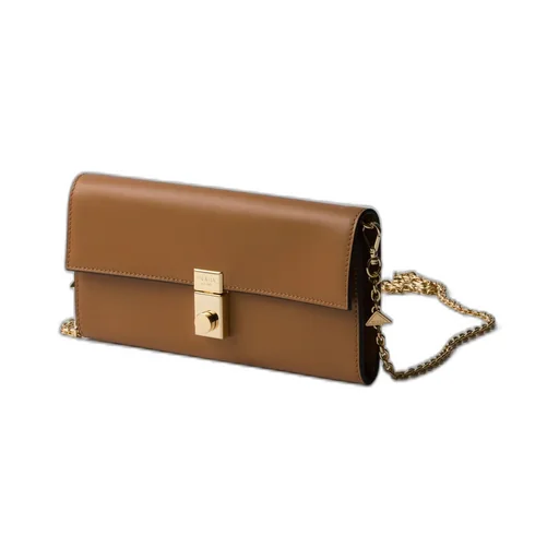 Leather Wallet With Chain Shoulder Strap