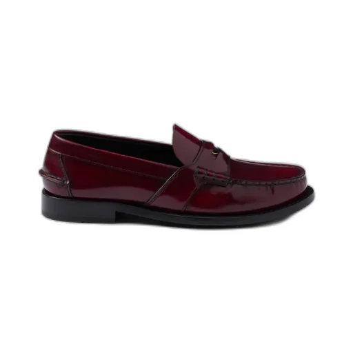 Brushed Leather Loafers