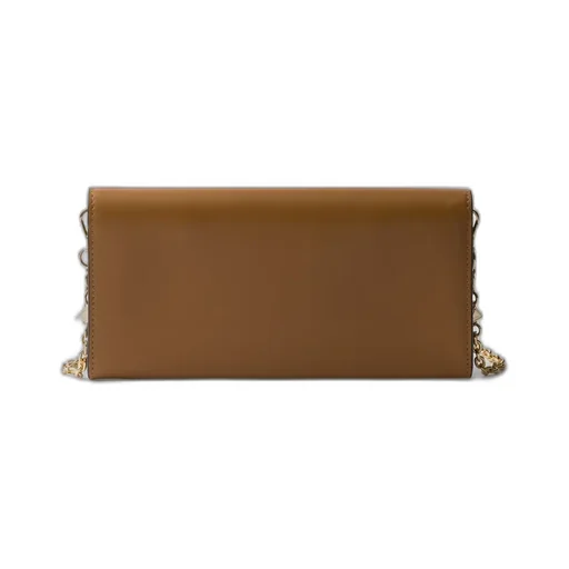 Leather Wallet With Chain Shoulder Strap