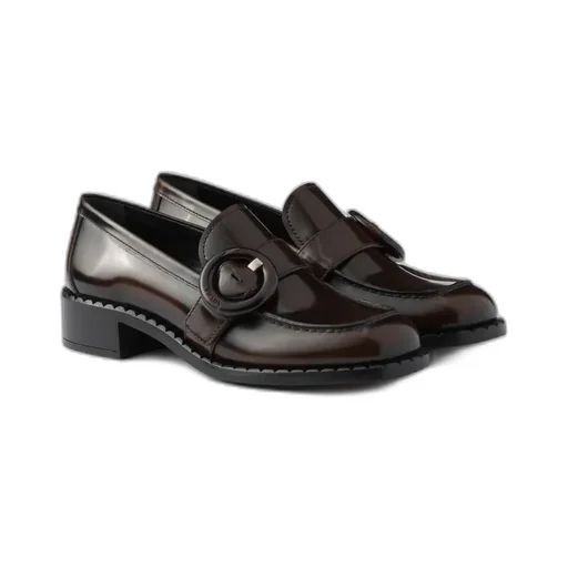 Brushed Leather Loafers