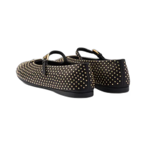Nappa Leather Ballerinas With Studs
