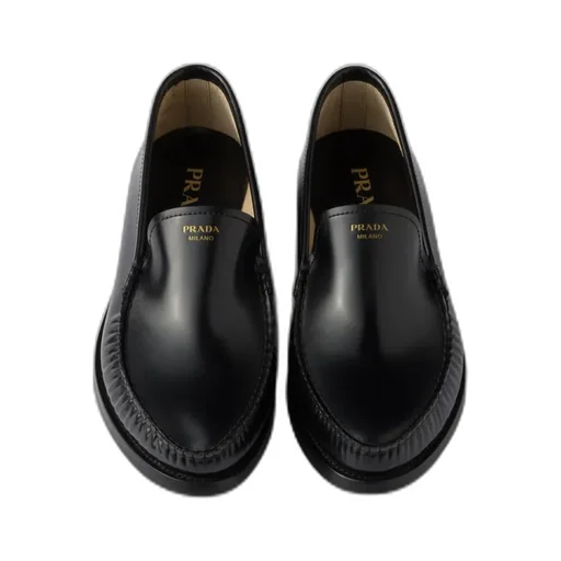 Brushed Leather Loafers