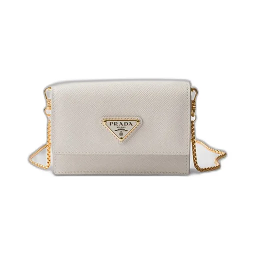 Saffiano Leather Card Holder With Shoulder Strap