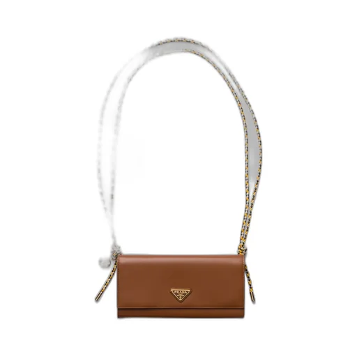 Wallet With Leather Shoulder Strap