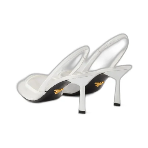 Mesh Fabric Slingback Pumps