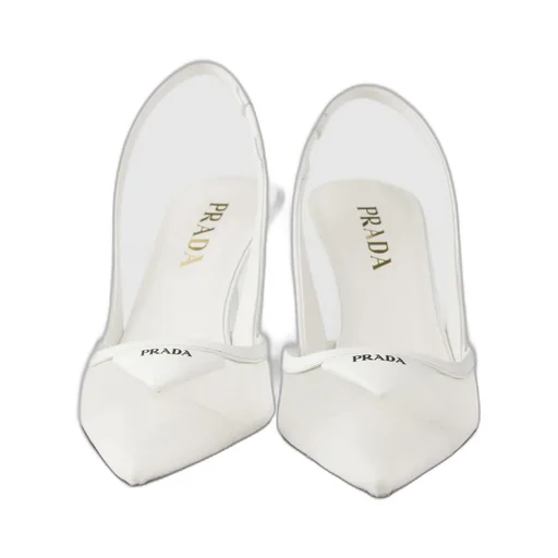 Mesh Fabric Slingback Pumps