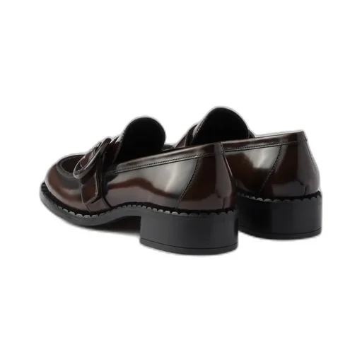 Brushed Leather Loafers