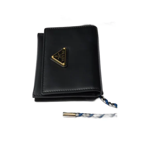 Card Holder With Leather Shoulder Strap