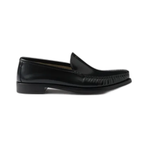 Brushed Leather Loafers