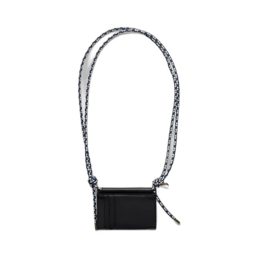 Card Holder With Leather Shoulder Strap
