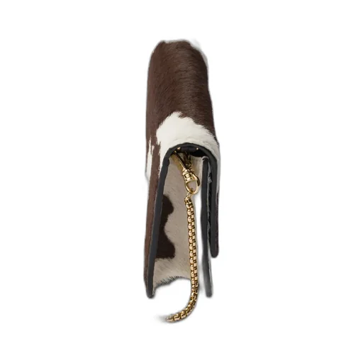 Printed Leather Card Holder With Shoulder Strap