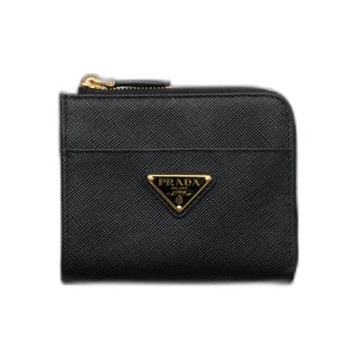 Small Saffiano Leather Zipper Wallet