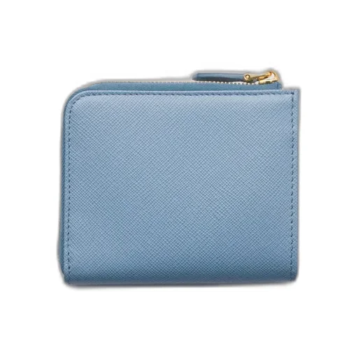 Small Saffiano Leather Zipper Wallet