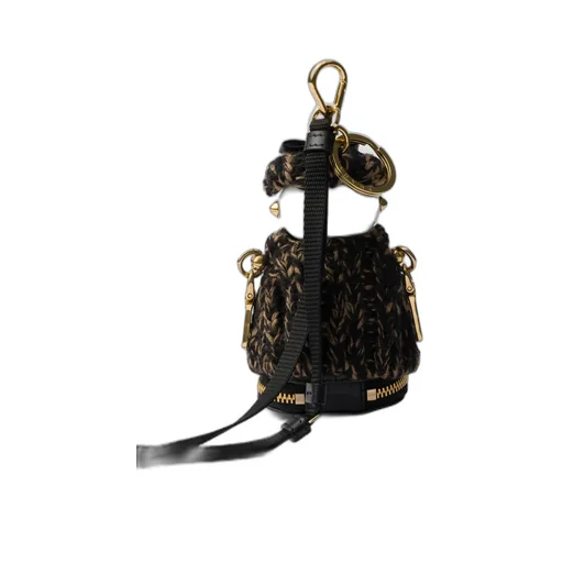 Soft Robot Knitted Bag Charm With Shoulder Strap