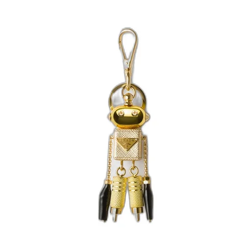 Robot Saffiano Leather Bag Charm