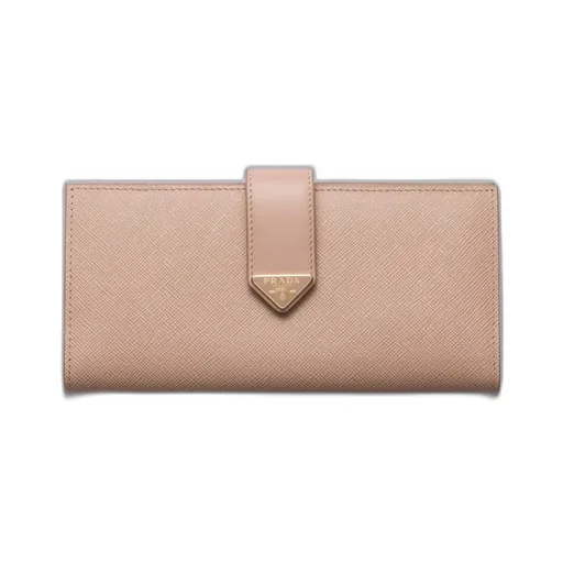 Large Saffiano And Smooth Leather Wallet