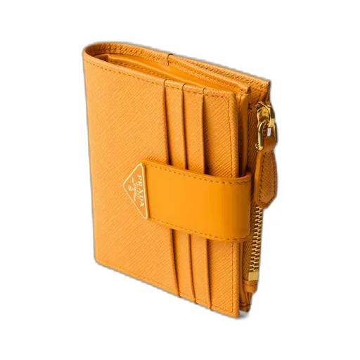 Small Saffiano And Smooth Leather Wallet
