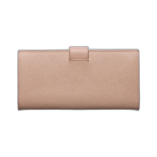 Large Saffiano And Smooth Leather Wallet