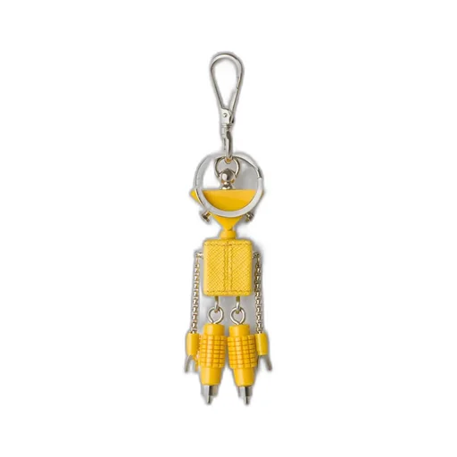 Robot Saffiano Leather Bag Charm