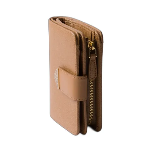 Small Saffiano And Smooth Leather Wallet