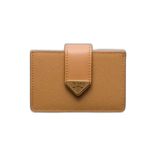 Saffiano And Smooth Leather Card Holder