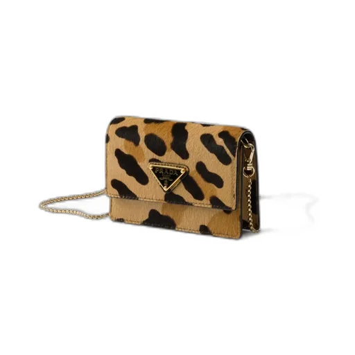 Printed Leather Card Holder With Shoulder Strap