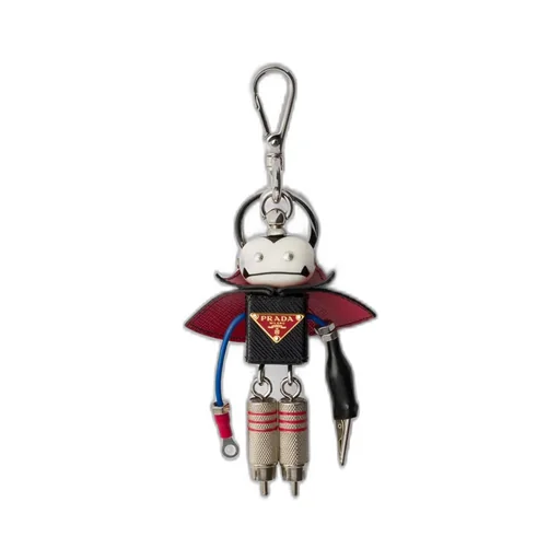 Robot Saffiano Leather Bag Charm