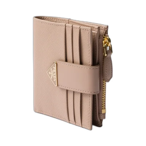 Small Saffiano And Smooth Leather Wallet