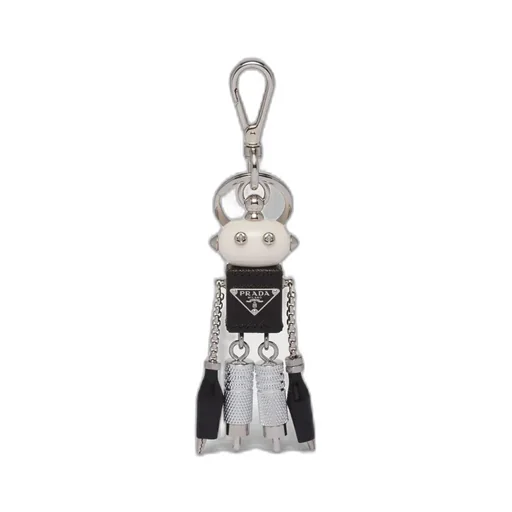 Robot Saffiano Leather Bag Charm