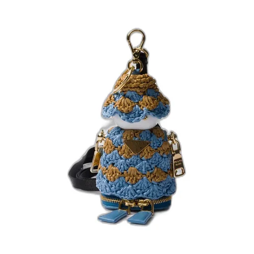 Soft Robot Crochet Bag Pendant