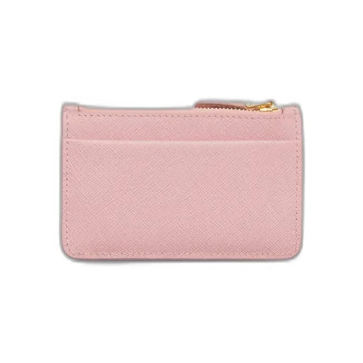 Saffiano And Smooth Leather Card Holder
