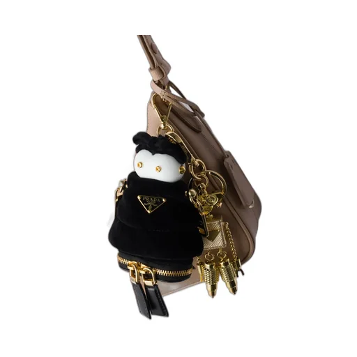 Soft Robot Velvet Bag Charm With Shoulder Strap