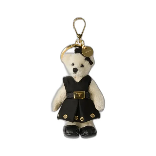Teddy Bag Charm With Metal Ring