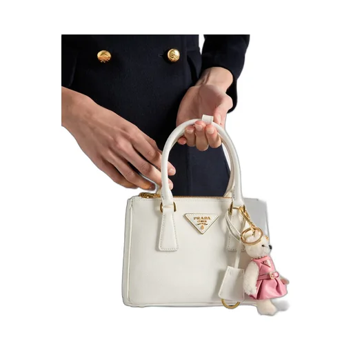 Teddy Bag Charm With Metal Ring