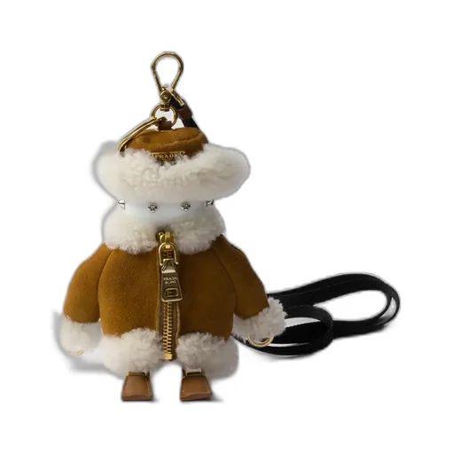 Soft Robot Shearling Bag Charm