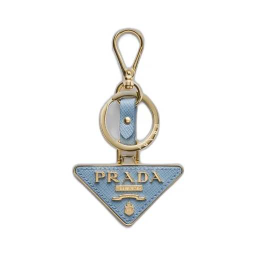 Saffiano Leather And Metal Keychain