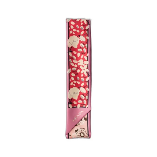 Printed Silk Twill Skinny Scarf