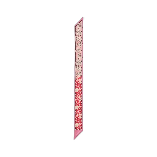 Printed Silk Twill Skinny Scarf