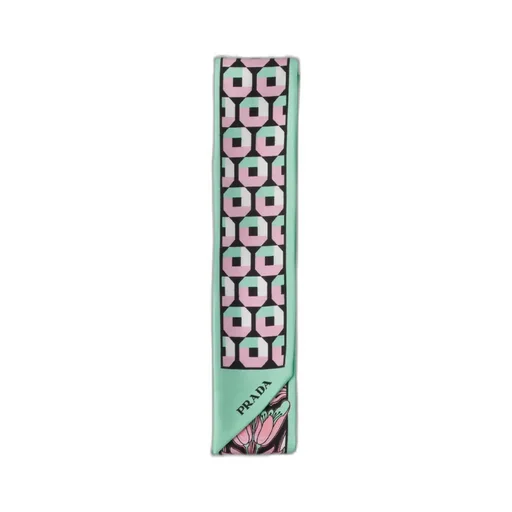 Printed Silk Twill Skinny Scarf