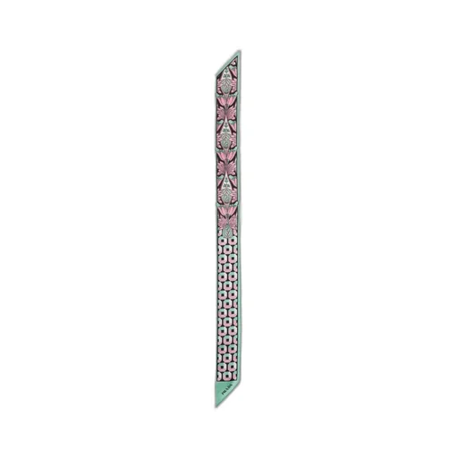 Printed Silk Twill Skinny Scarf
