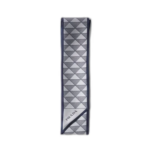 Printed Silk Skinny Scarf