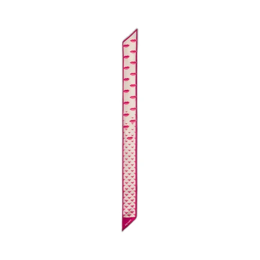 Printed Silk Twill Skinny Scarf