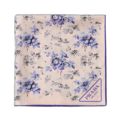 Printed Silk Twill Scarf 55X55