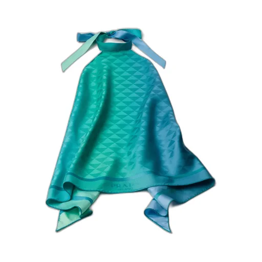 Printed Silk Twill Halter Top