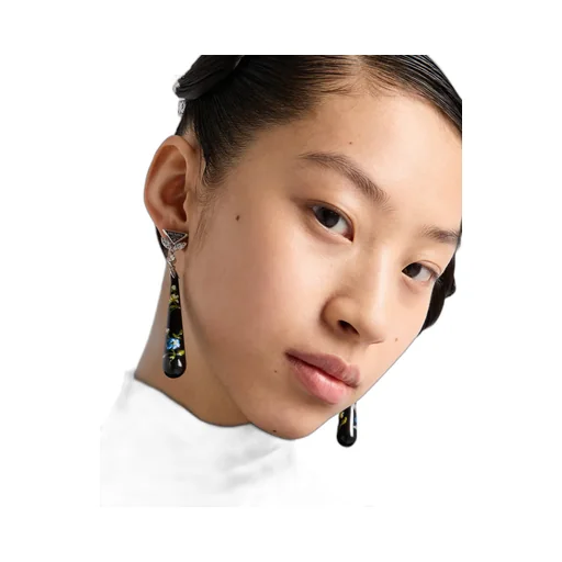 Plexiglas And Metal Earrings