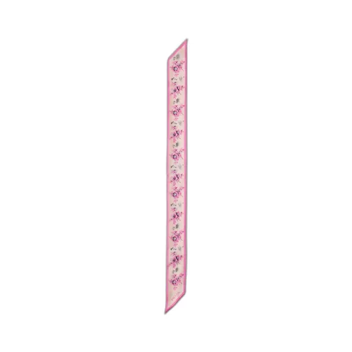 Printed Silk Twill Skinny Scarf