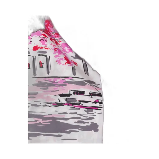 Pittoresque Paris Printed Silk Foulard 90X90