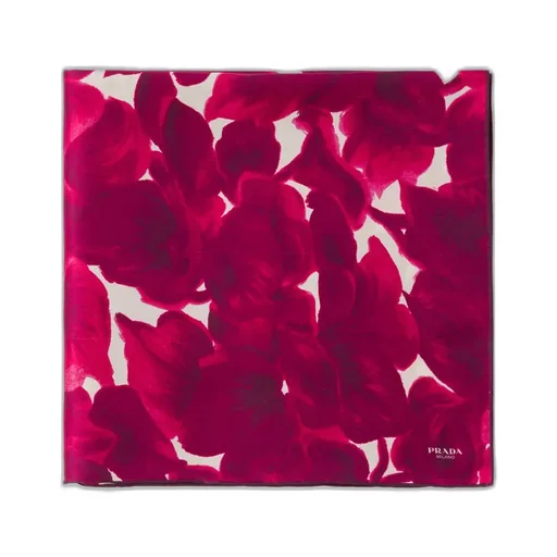 Printed Silk Shantung Scarf 65X65